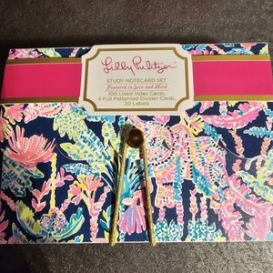 BRAND NEW Lily Pulitzer Index Cards & Case